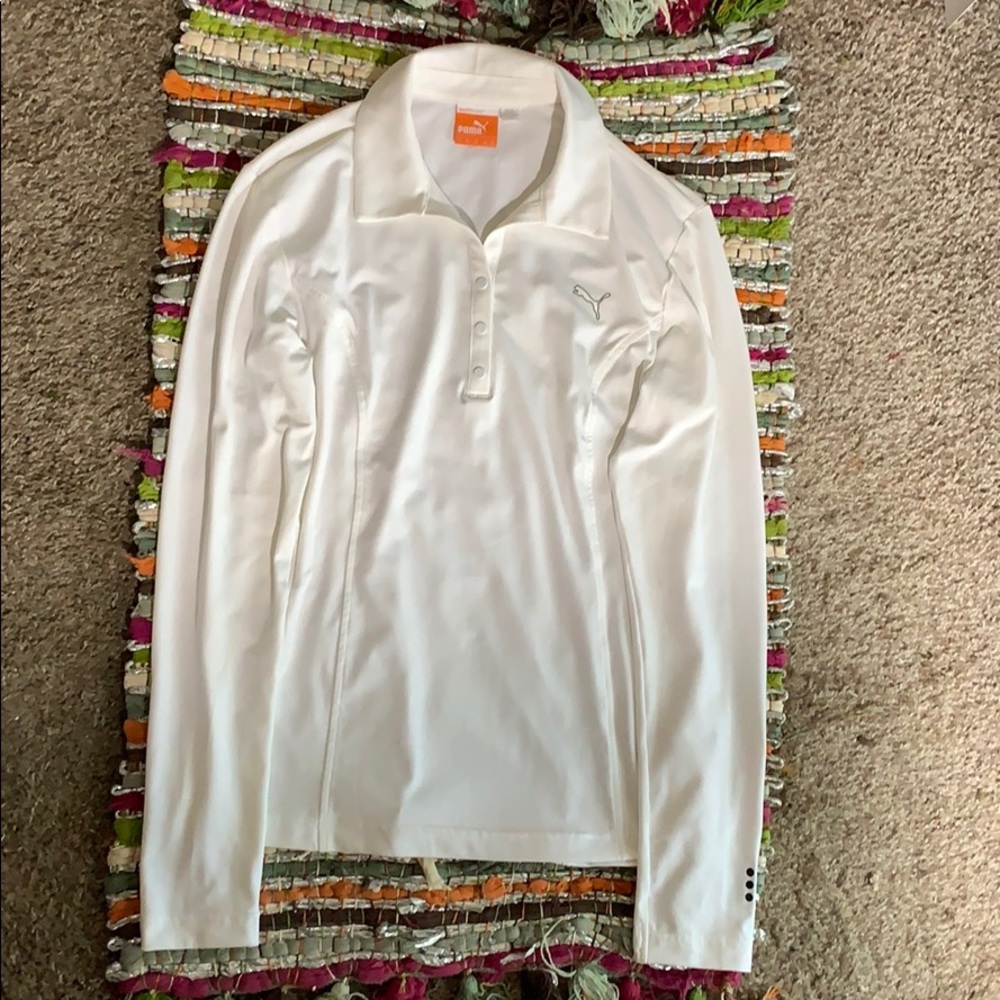 Puma Life style white long sleeve button shirt